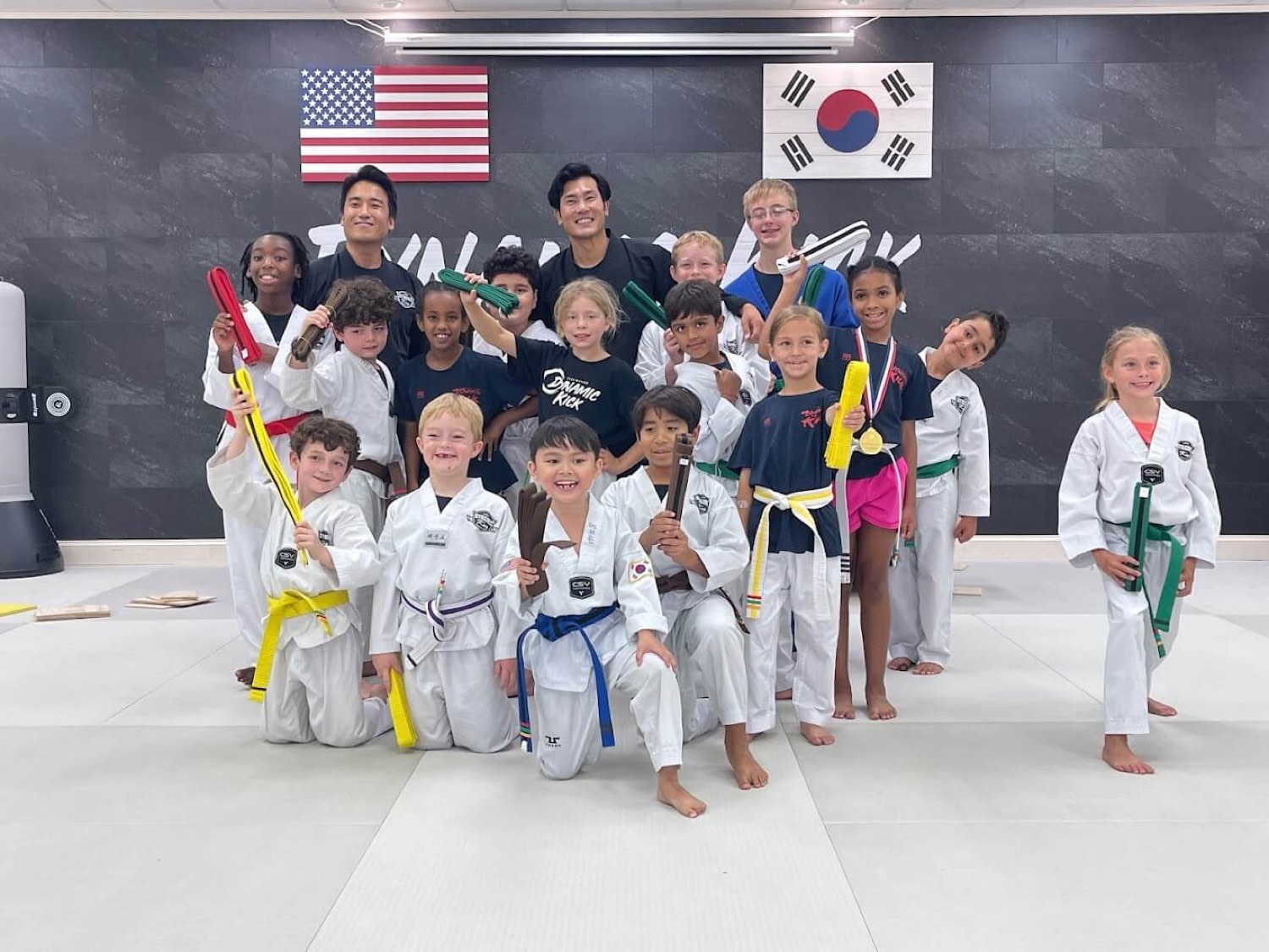 A Dynamic Kick instructor with young students